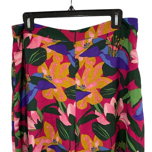 Diane von Furstenburg Floral Silk Wide-Leg Pants - Picture 2 of 7